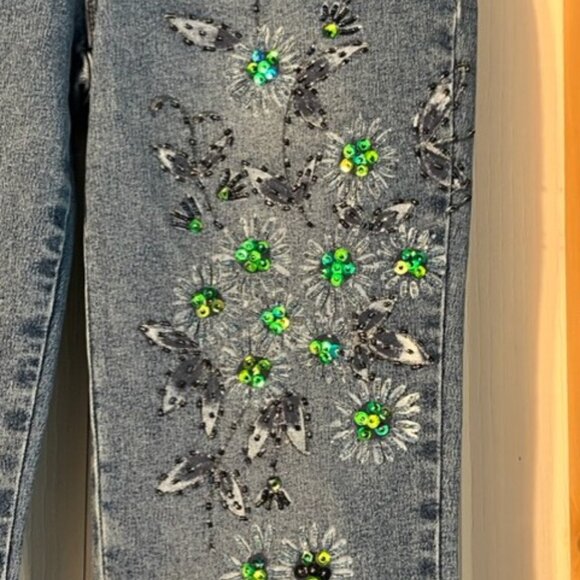 Suka Women's denim jeans sequin decoration Size 1 **READ** - Picture 2 of 12